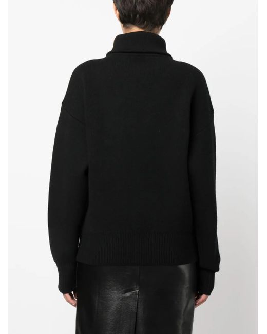 Coperni Logo Patch Half-Zip Jumper in het Black