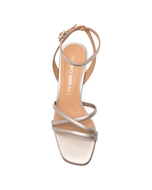 Pedro Miralles Natural Block-Heel Sandals