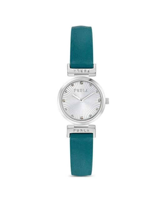 Furla Blue Textured Dial 34Mm Watch