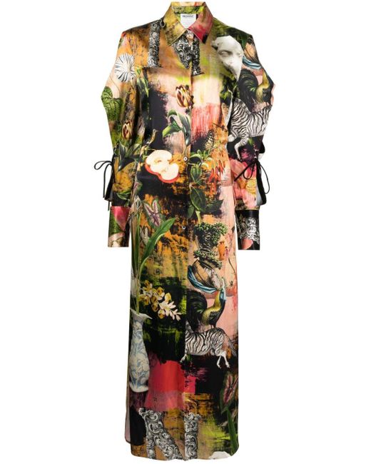 Monse Midi-jurk Met Veterdetail in het Multicolor