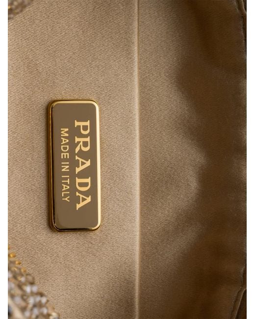 Clutch Mini Con Borchie di Prada in Gray