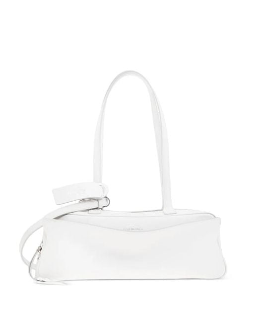 Balenciaga White Small Carrie Tote Bag
