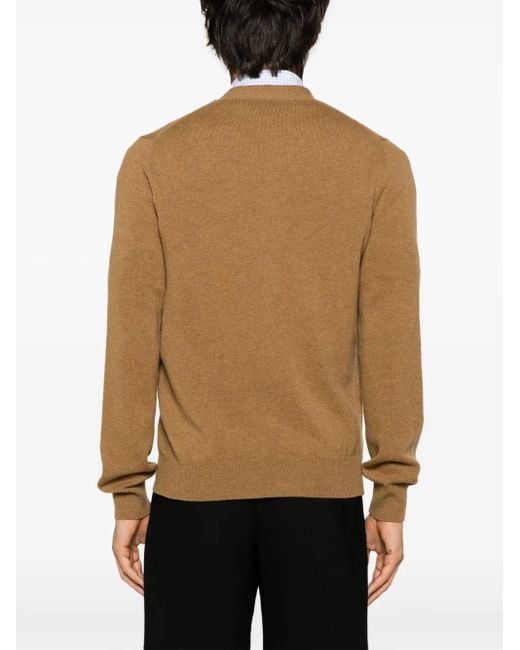 Cardigan Boutonné À Col V COMME DES GARÇONS PLAY pour homme en coloris Brown