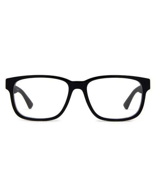 Web Trim Rectangle Glasses di Gucci in Black da Uomo
