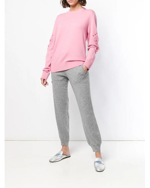 Barrie Gray Drawstring Cashmere Track Pants