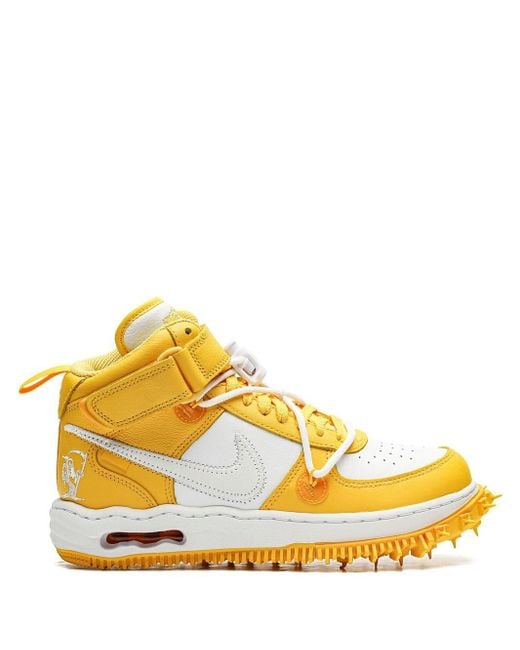 Nike X Off-White Air Force 1 Mid Varsity Maize Sneakers in Yellow für Herren