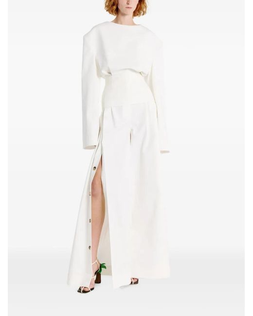A.W.A.K.E. MODE White Tailored Blouse