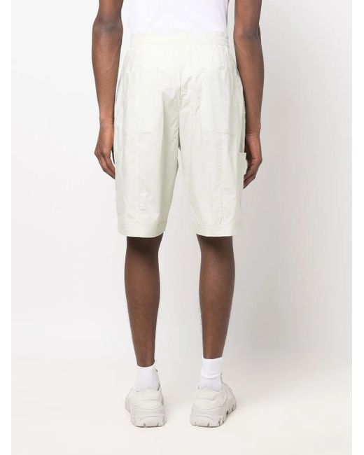 Ambush White Elasticated-Waist Cotton Bermuda Shorts for men