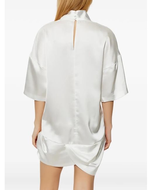 IRO Tikka Gedrapeerde Mini-Jurk in het White