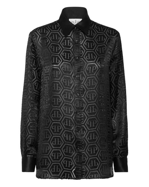 Philipp Plein モノグラム シャツ Black