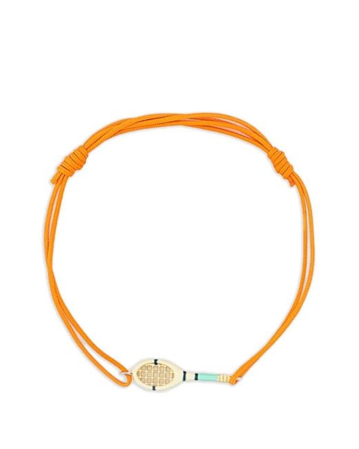 Aliita Metallic Tennis Mint Racket-Charm Cord Bracelets