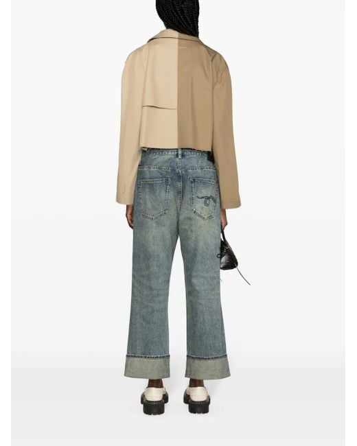 Veste Crop À Design Colour Block MM6 by Maison Martin Margiela en coloris Natural