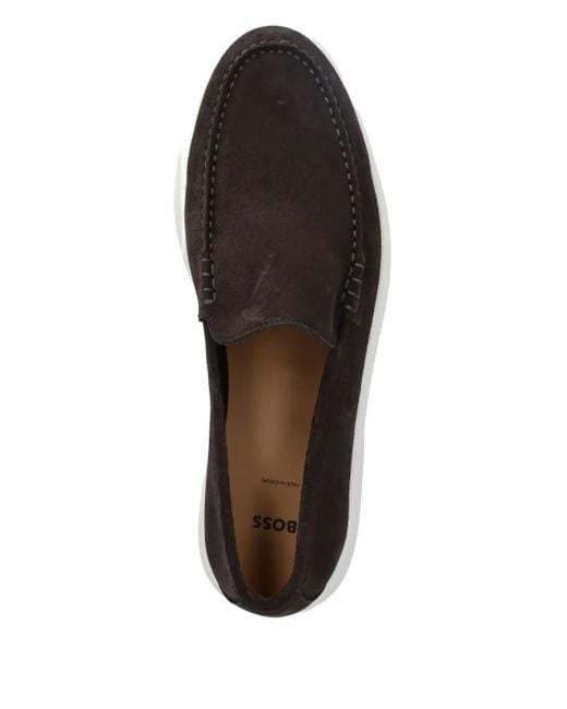 メンズ Boss Suede Loafers Brown