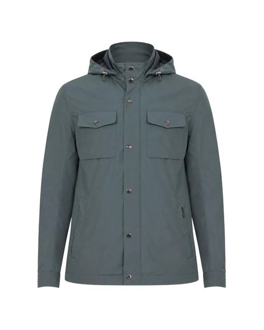 Moorer Blue Veste À Capuche for men