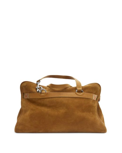 Burberry Brown Suede Holdall Bag for men