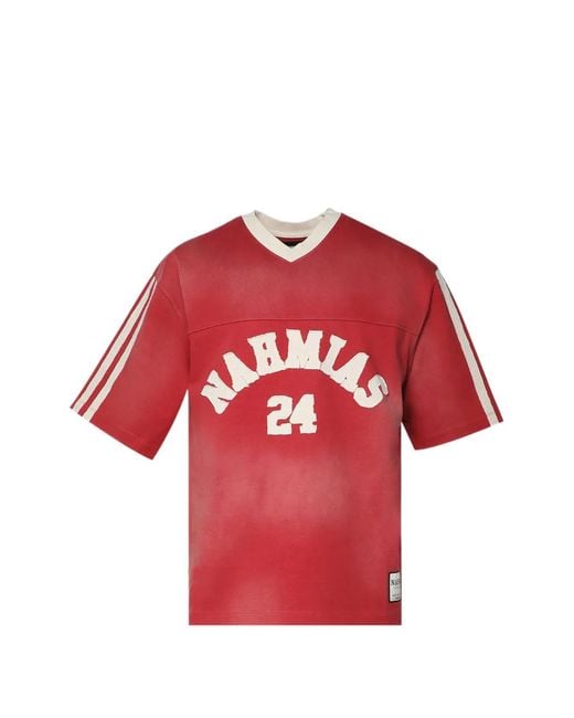 NAHMIAS Red Campus Jersey T-Shirt for men