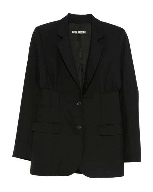 Lutz Huelle Black Adore Button-Fastening Blazer