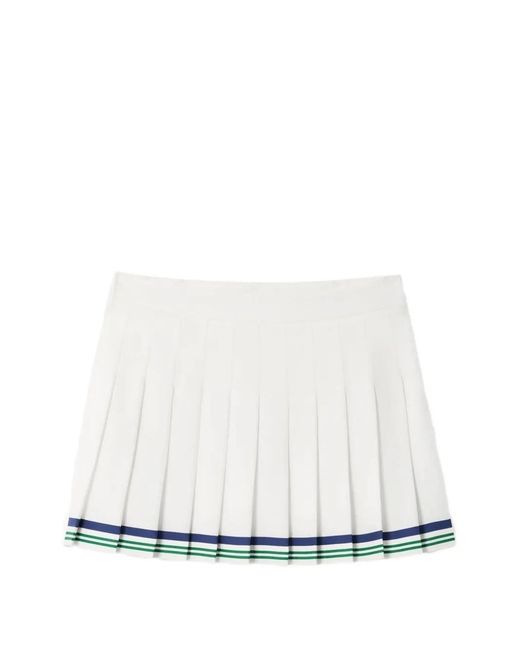 Casablanca White Laurel Pleated Mini Skirt