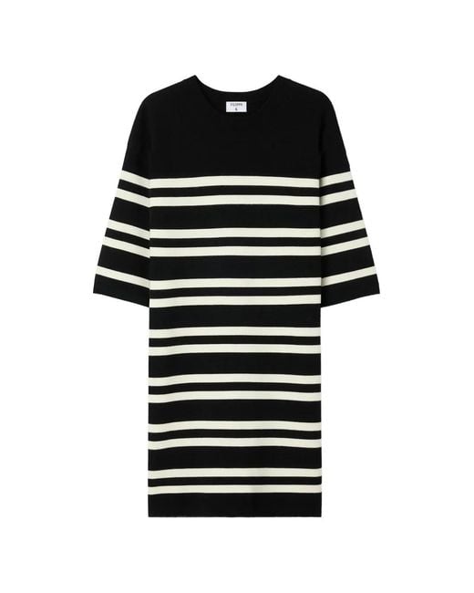 Filippa K Black Milano Striped Mini Dress