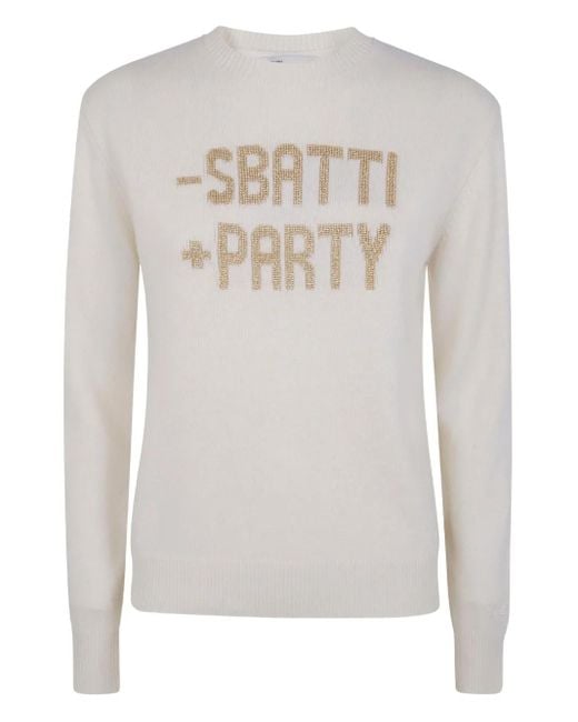 Pull Sbatti Party Mc2 Saint Barth en coloris White