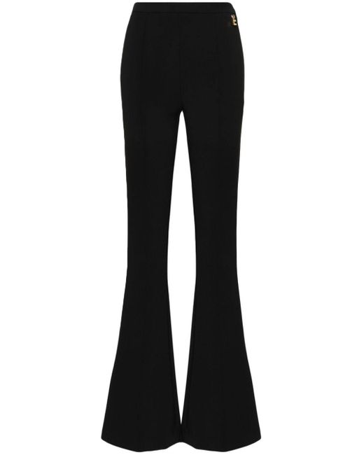 Pantalon à coupe évasée Elisabetta Franchi en coloris Black
