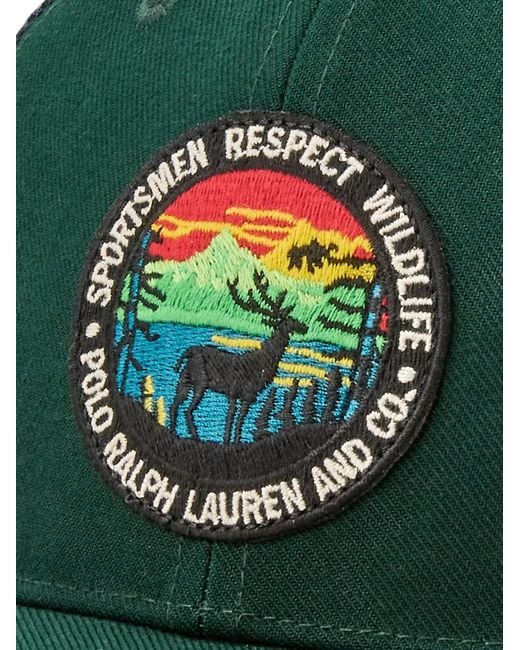Polo Ralph Lauren Green Logo-Patch Mesh-Panel Cap for men