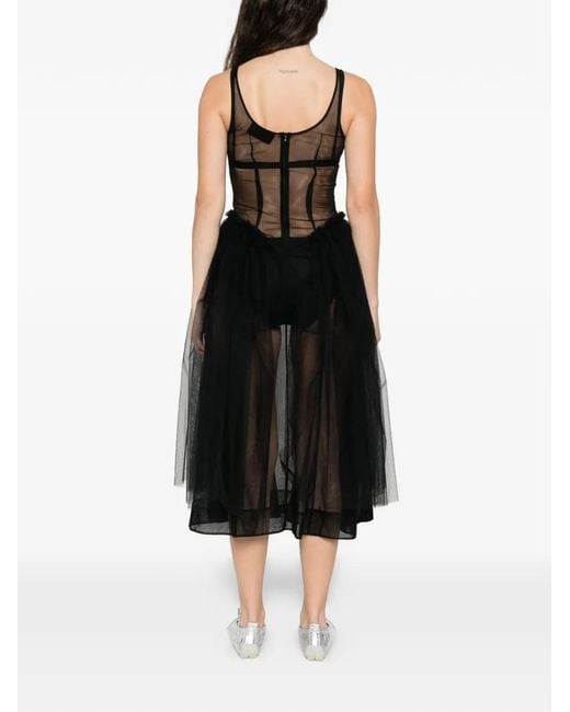 Simone Rocha Black Bow Midi Dress