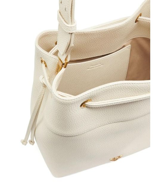 Pinko White Forever Bucket Bag