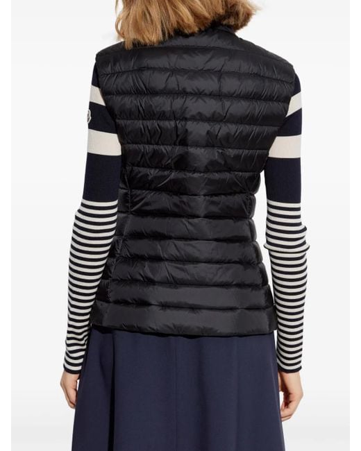 Moncler Black Lightweight Tailored Down Vest For