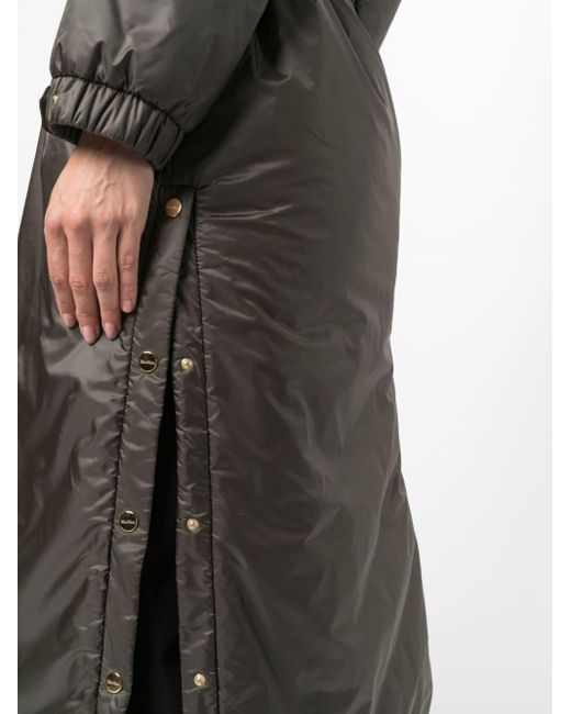Max Mara Black Drawstring-waist Hooded Coat