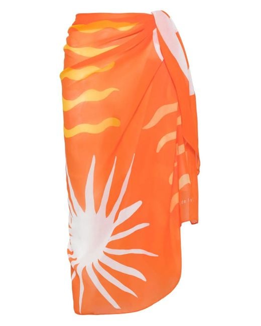 Cala De La Cruz Orange Luana Sarong