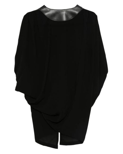 Junya Watanabe Black Draped Zip-Fastening Jacket