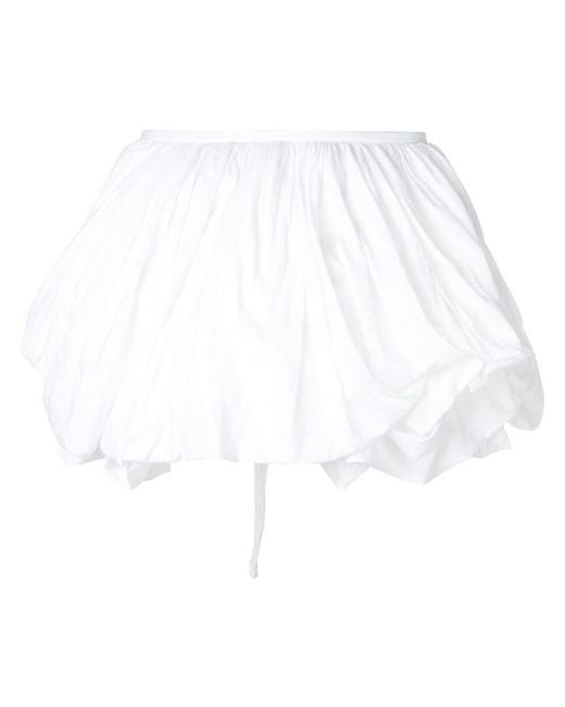 Ann Demeulemeester White Balloon Mini Skirt