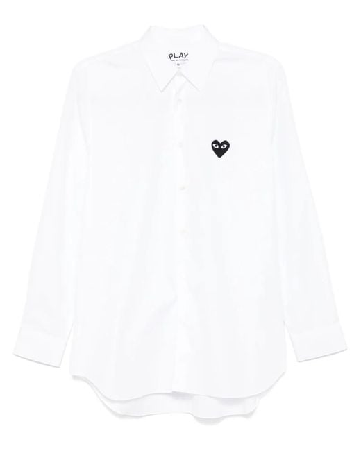 COMME DES GARÇONS PLAY White Shirt With Patch
