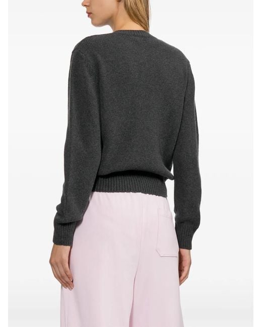 Pull Côtelé À Col V A.P.C. en coloris Black