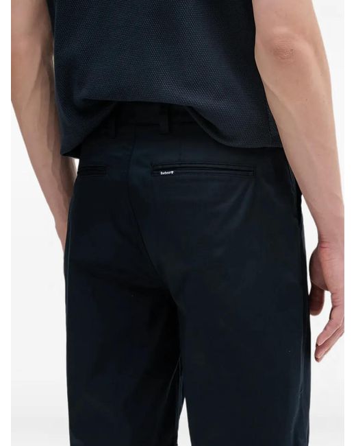 Barbour Black Smart Logo-Patch Shorts for men