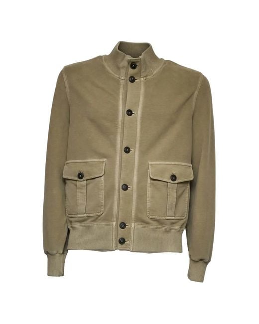 Circolo 1901 Green Button Flap Pocket Bomber for men