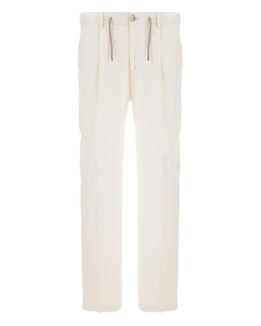Herno White Resort Trousers for men