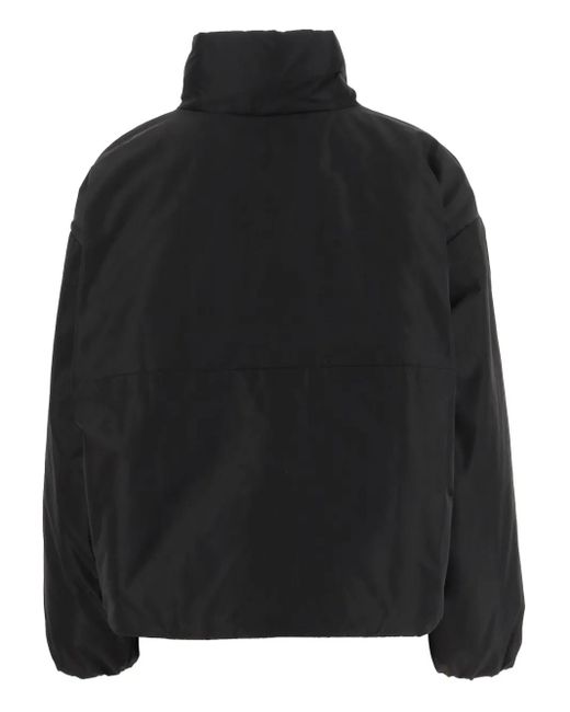 Aspesi Black High-Collar Zip-Front Bomber Jacket