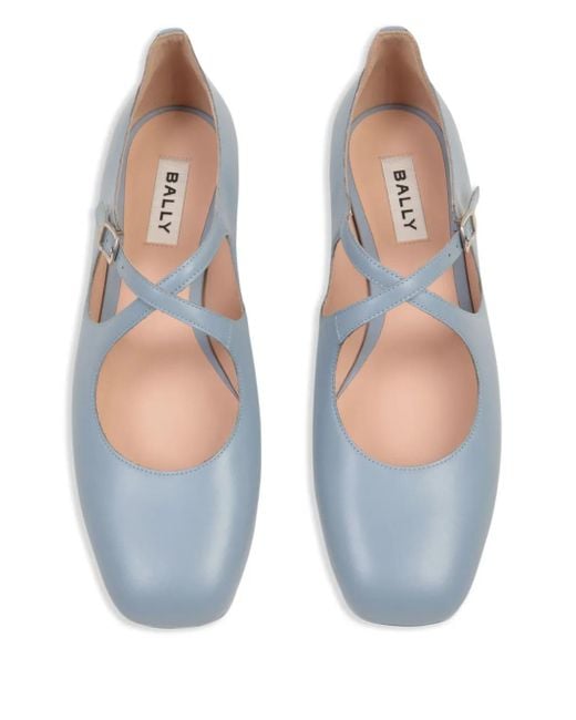 Bally White Rina Ballerinas
