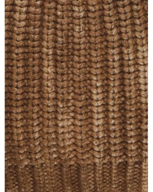 Avant Toi Brown Ribbed-Knit Beanie