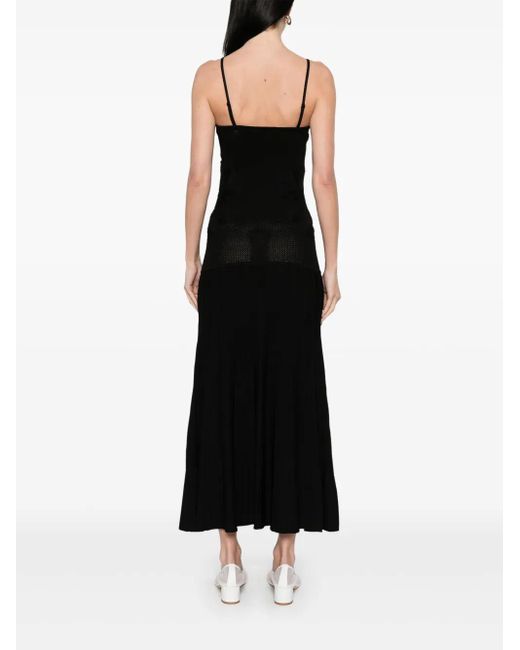 Sandro Black Sweetheart-Neck Maxi Dress