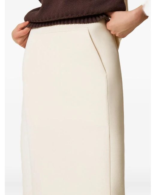 Twinset Natural Patch-Pocket Midi Skirt