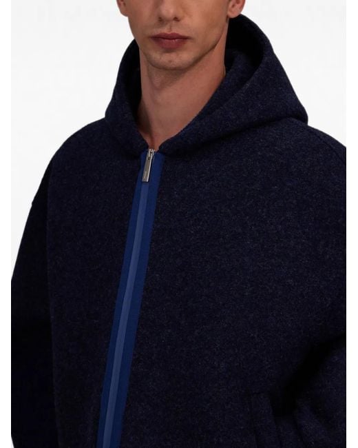 Chaqueta Con Capucha Laminar de color Blue