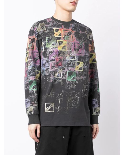 we11done Sweater Met Logoprint in het Gray