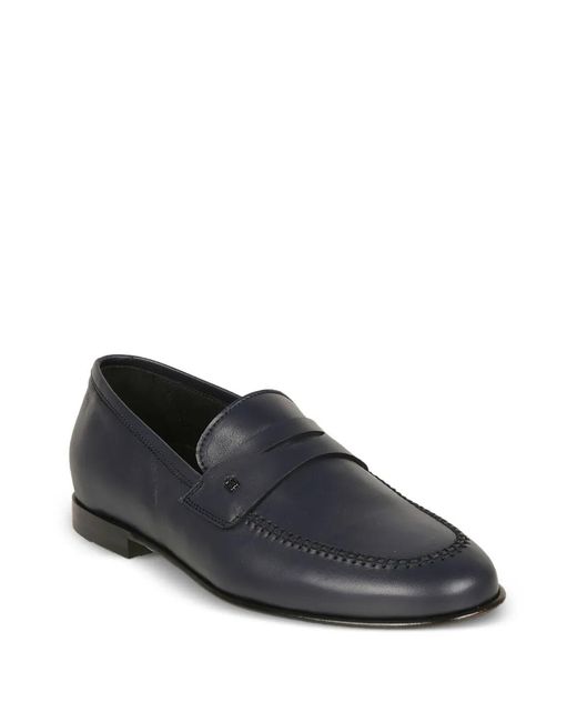 Baldinini Gray Mocassins En Cuir À Entaille Penny for men