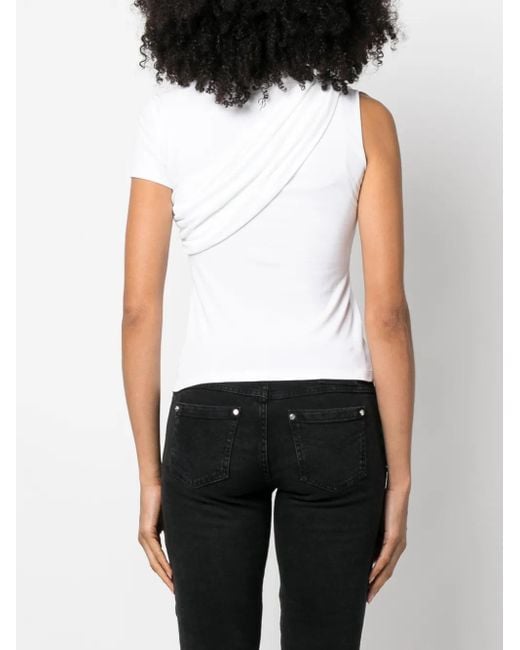 Blumarine White T-Shirt M/C C/Nodo Clothing