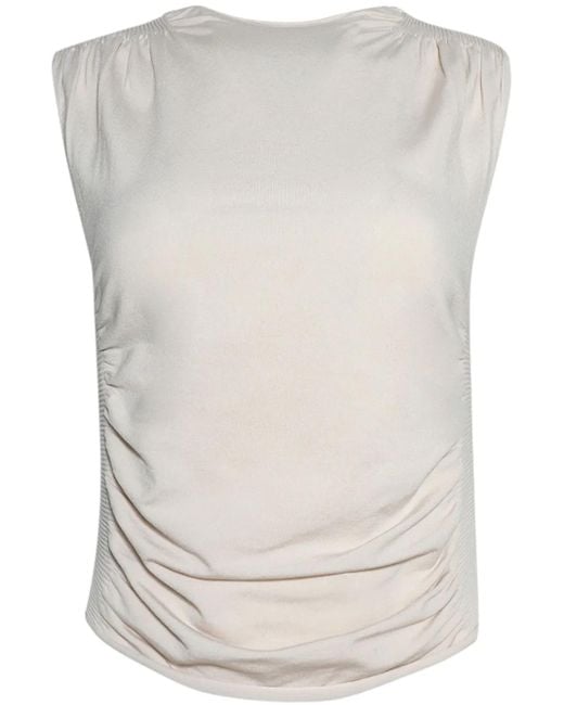 Alexander Wang White Ruched Top
