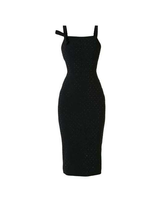 Alex Perry Black Teirney Midi Dress