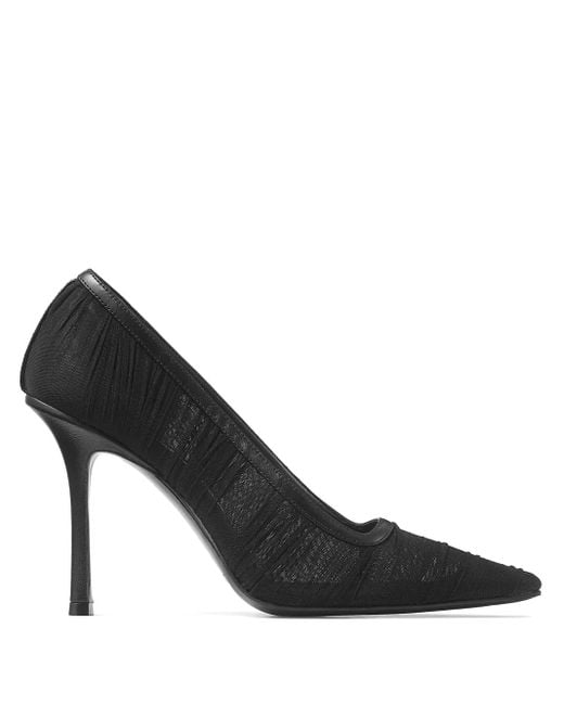 Jimmy Choo Black 100Mm Lotta Pumps